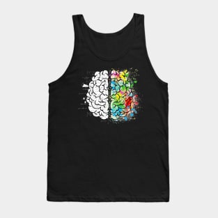 left brain vs right brain Tank Top